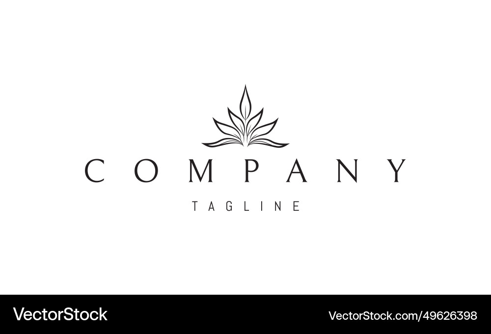 A logo with an abstract image of open vector image