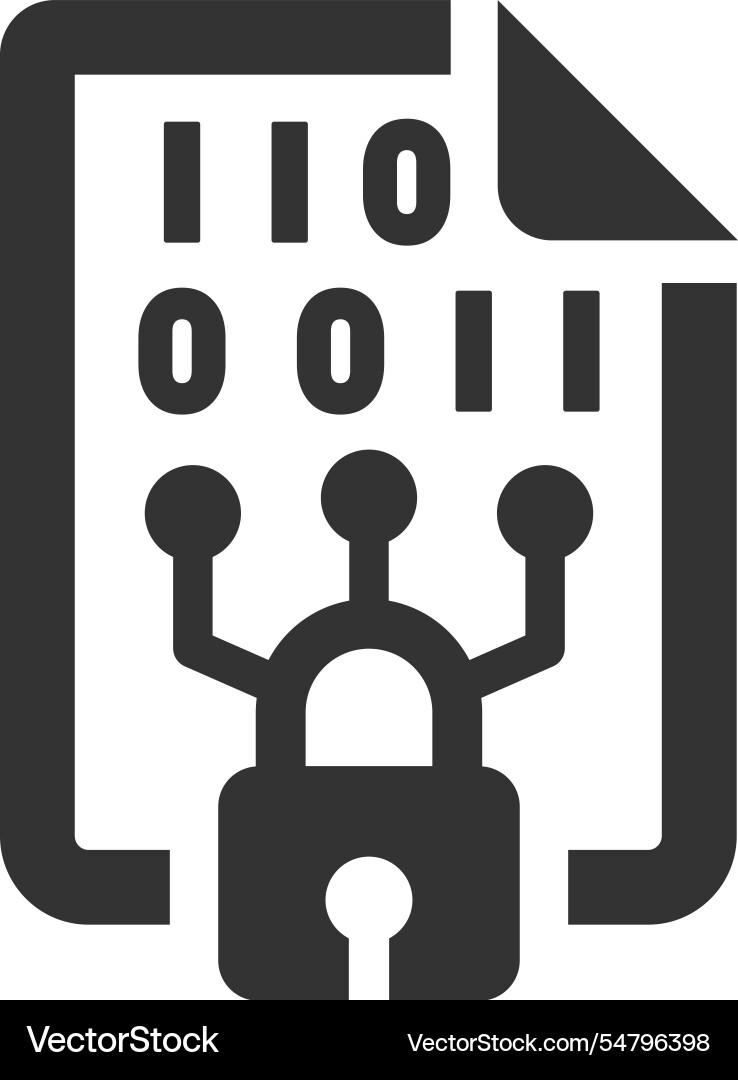 Data encryption icon Vector Image