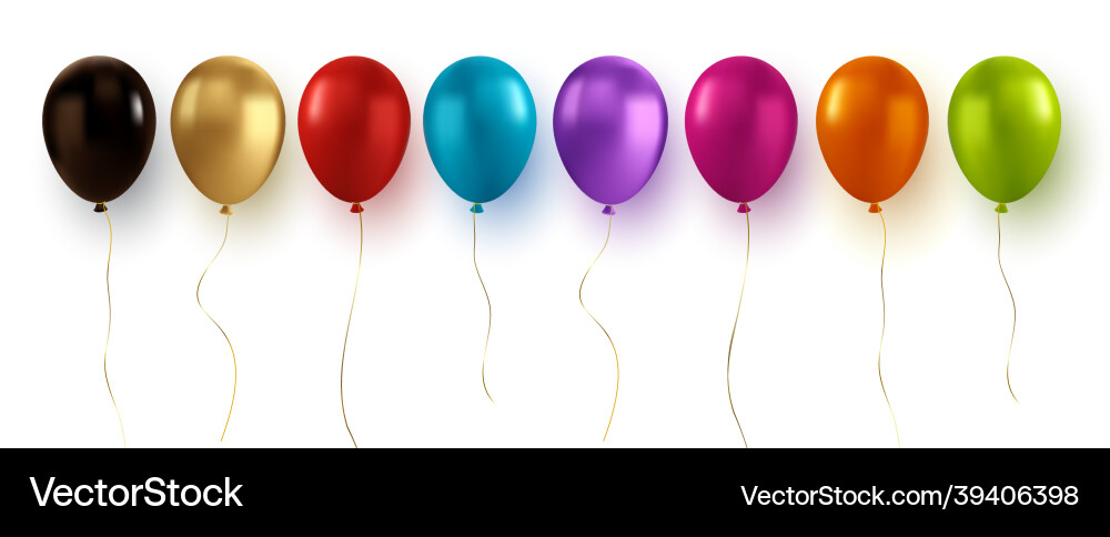 Glossy realistic gold baloon on transparent Glossy realistic gold baloon on transparent vector image