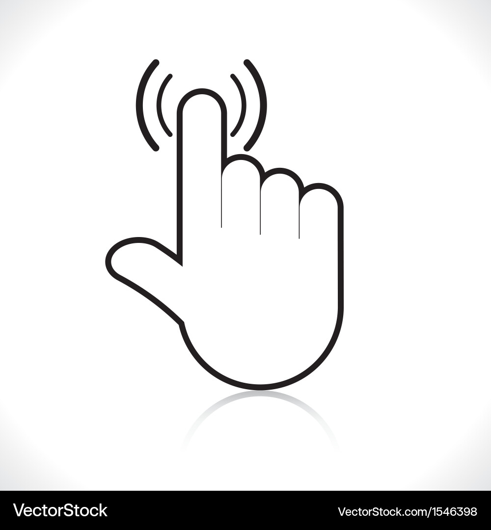 Hand Pointer Icon vector image