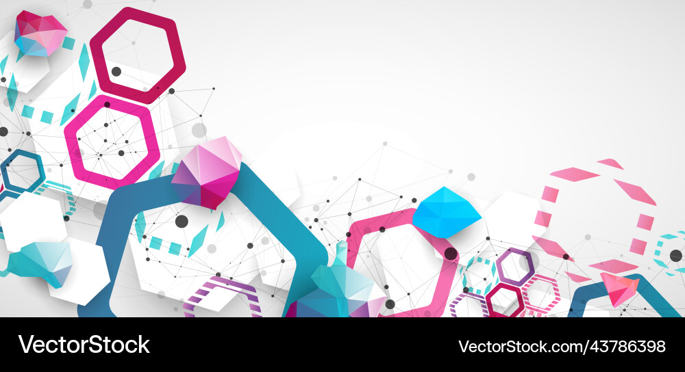 Hexagonal geometric array abstract background Hexagonal geometric array abstract background vector image