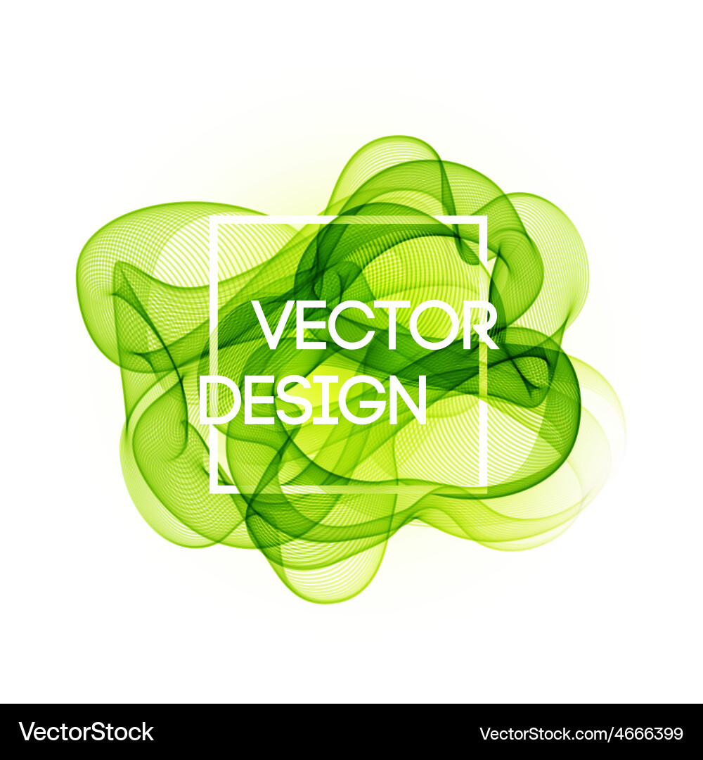 Abstract curved lines background template vector image