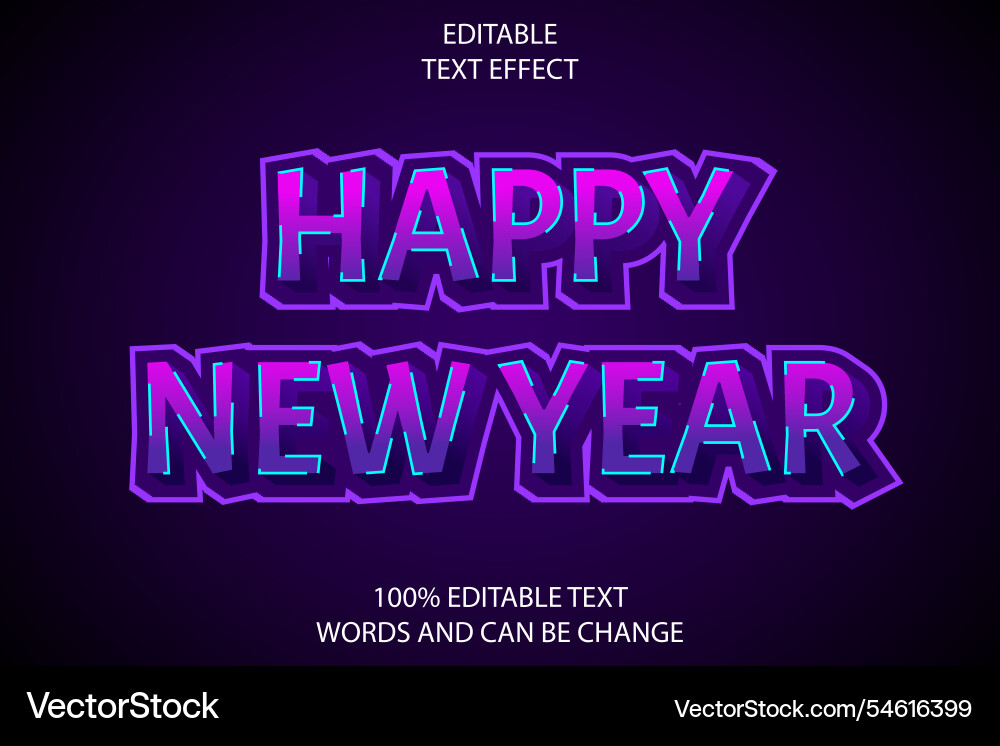 Editable text effect 3d emboss modern style Vector Image