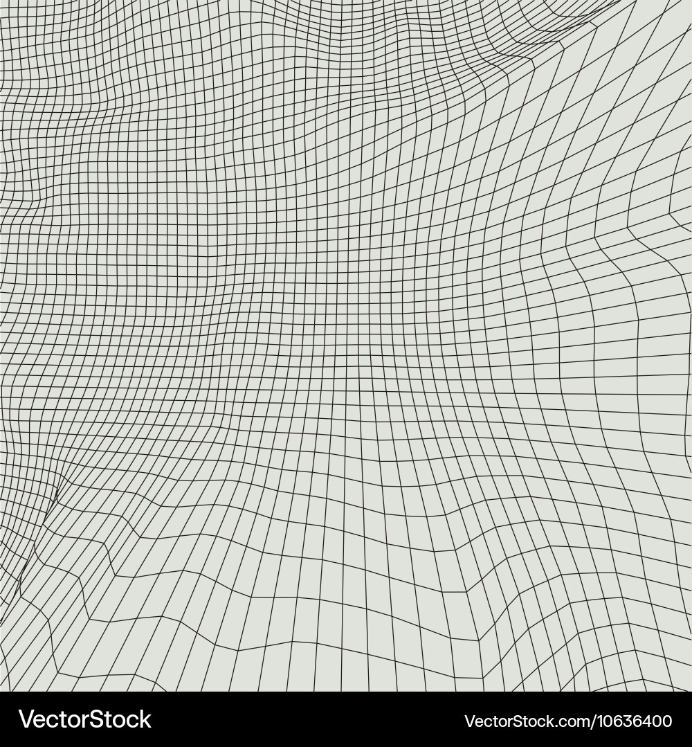 Abstract 3d illuminated distorted mesh sphere Vector Image