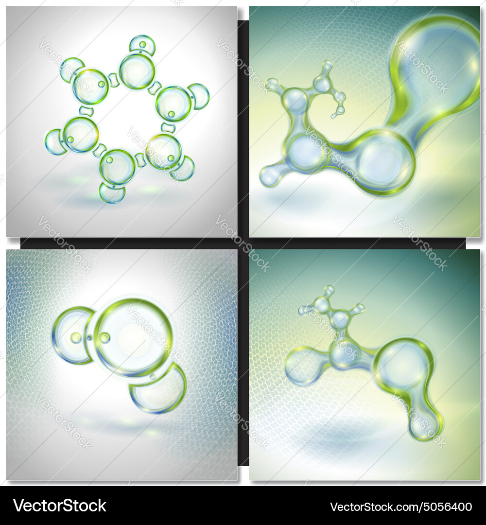 Abstract Molecular Structure Vector Image