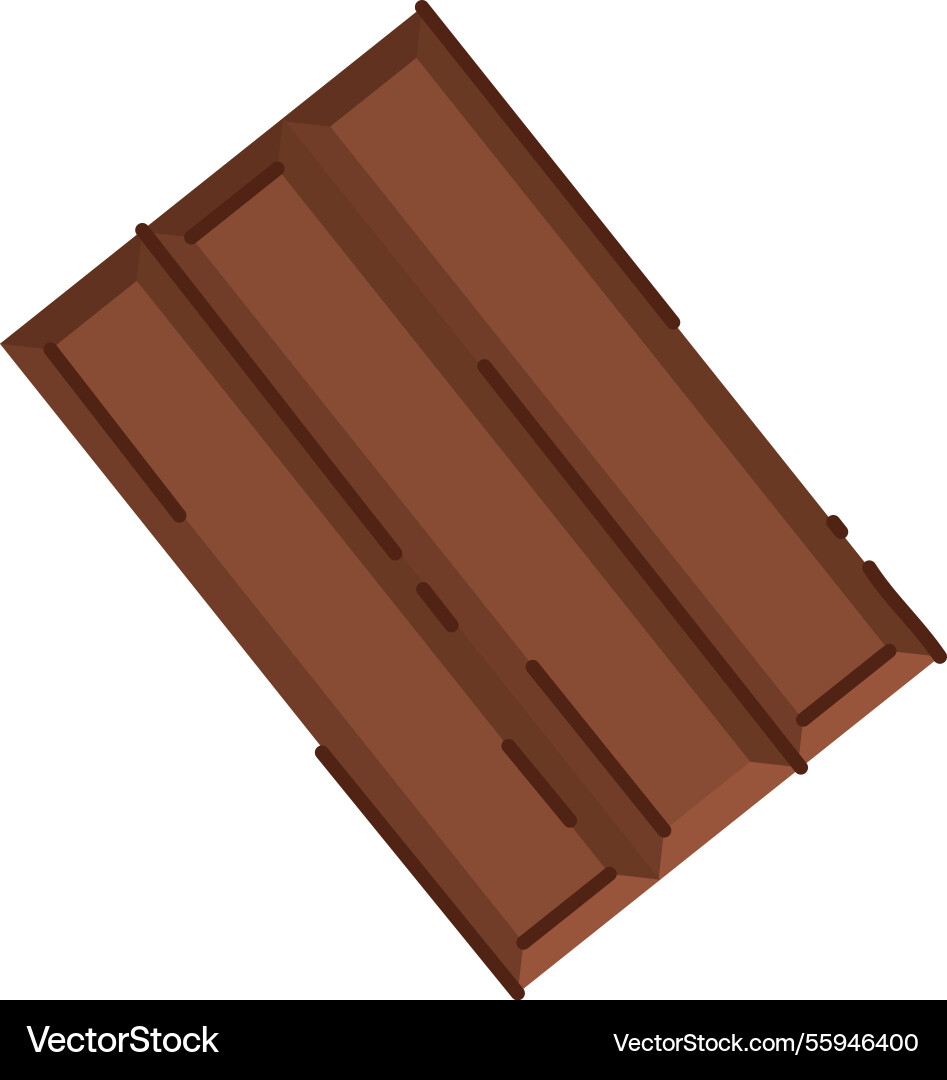Chocolate bar in isometric three segment view Vector Image