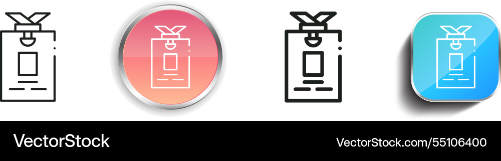 Identification icon thin linear regular Identification icon thin linear regular vector image