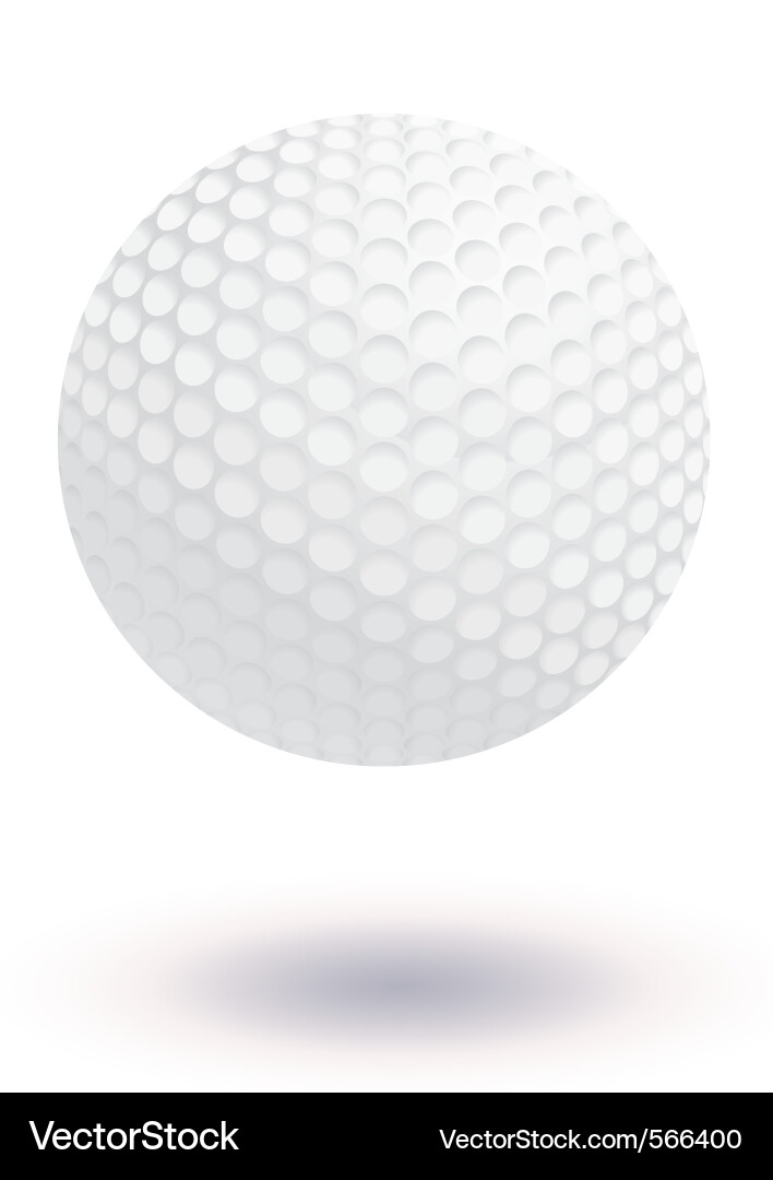 Isolated Golf Ball Vector Image