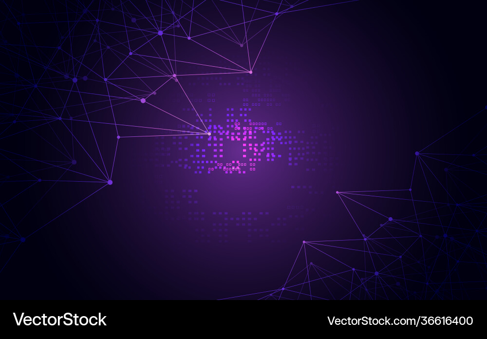 Modern abstract network science connection vector image