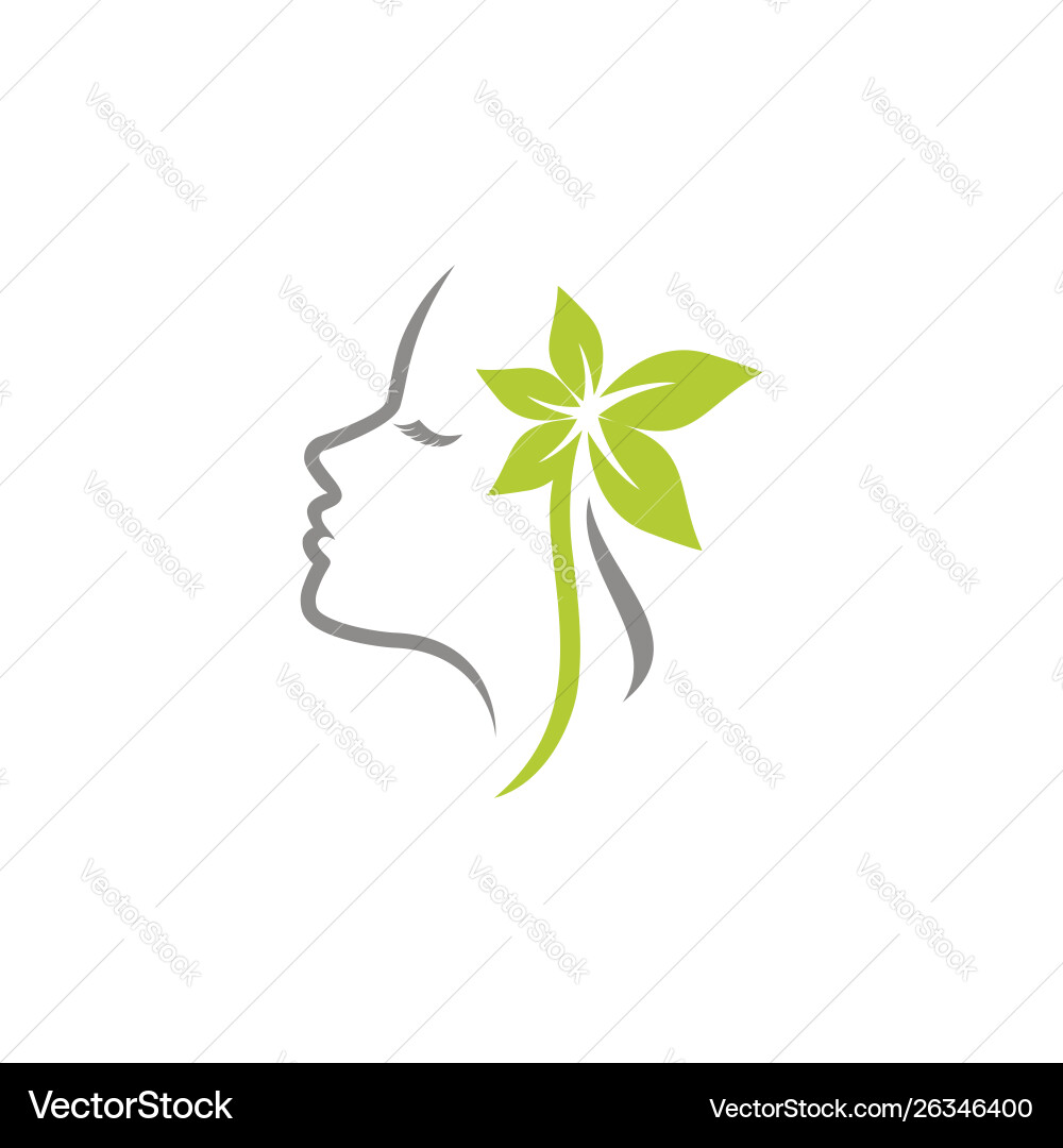 Natur Schönheit Logo Design Vorlage Frau Natur Schönheit Logo Design Vorlage Frau vektorbild
