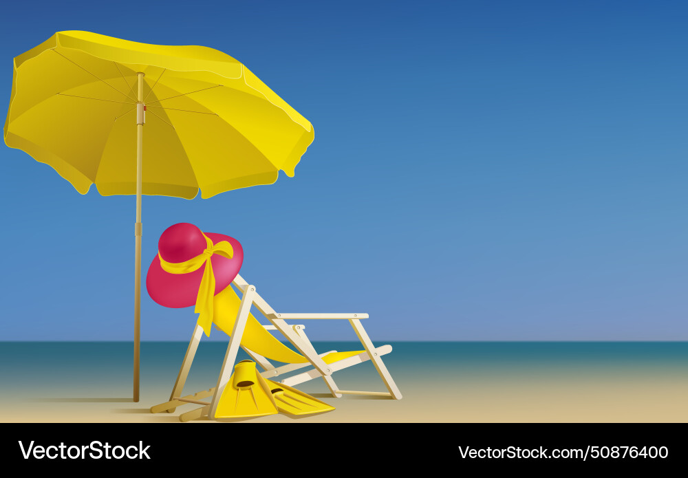 Rest on the seashore Vector Image