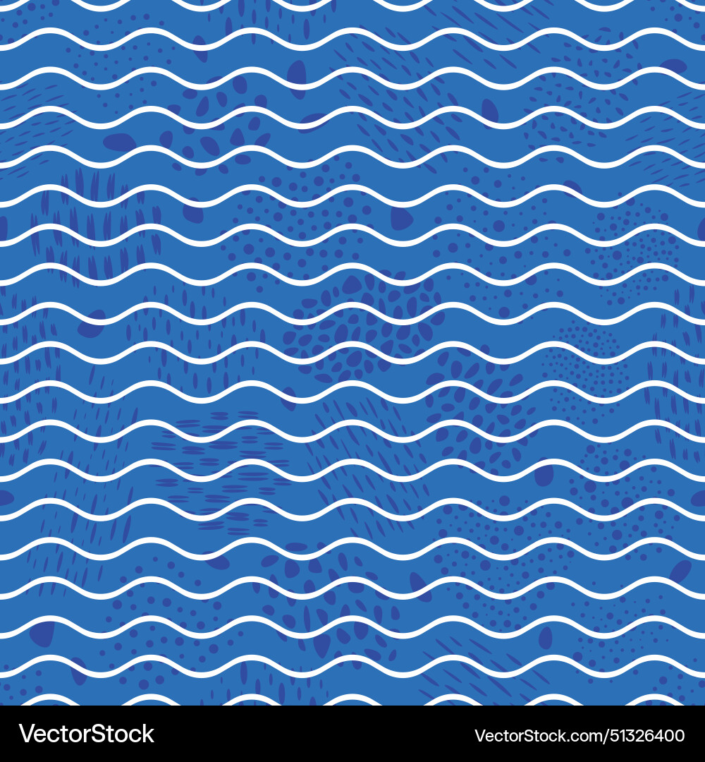 Seamless wavy line pattern with dots Seamless wavy line pattern with dots vector image