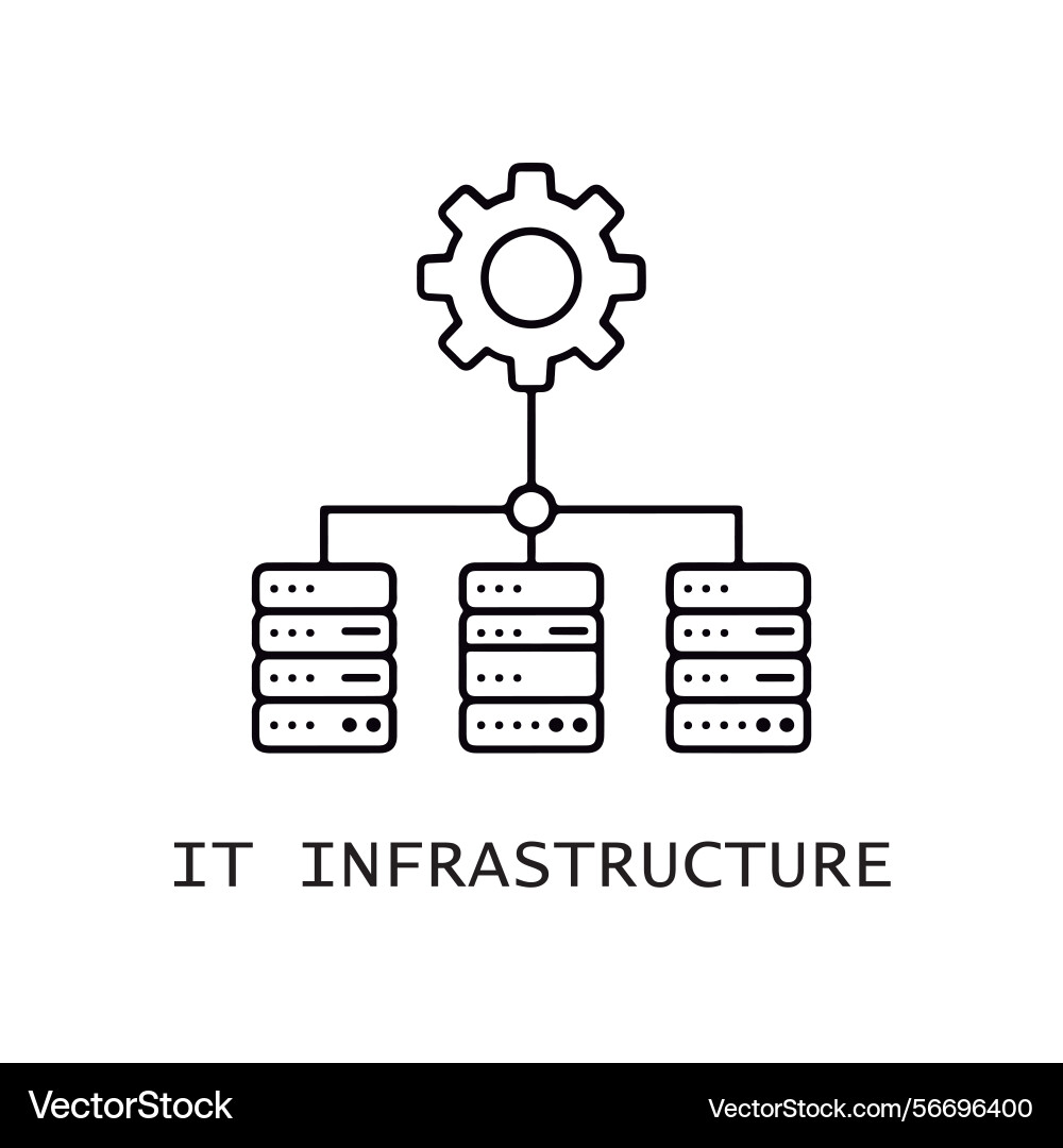 Server management and optimization Vector Image