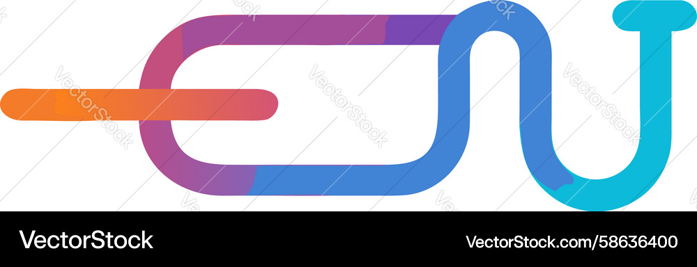 Smooth Curved Pipe - Fluid Flow Element Vector Image