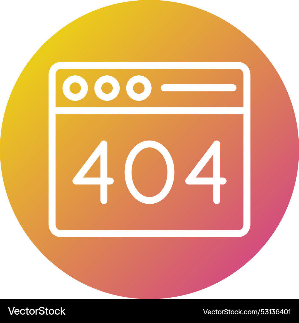 404 error icon design Vector Image
