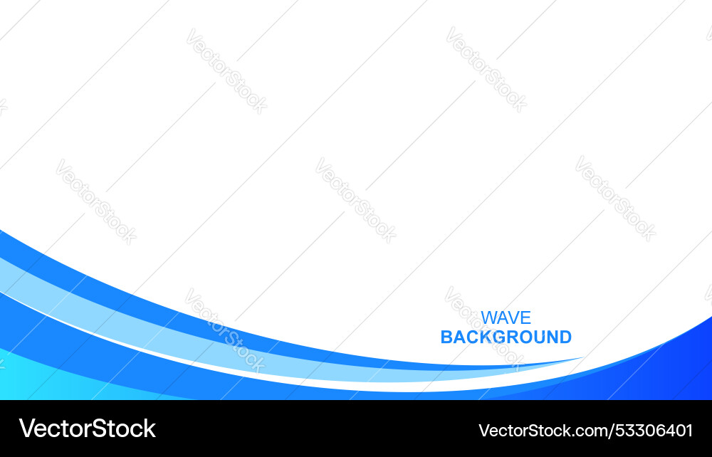 Dynamic blue wave with space for text vector image