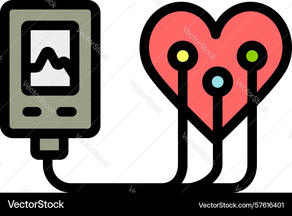 Holter monitoring system dynamic ecg Holter monitoring system dynamic ecg vector image