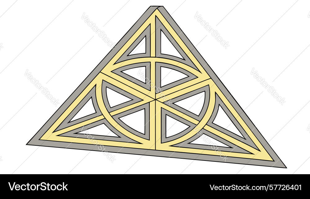 Intricate geometric triangle pattern with vector image