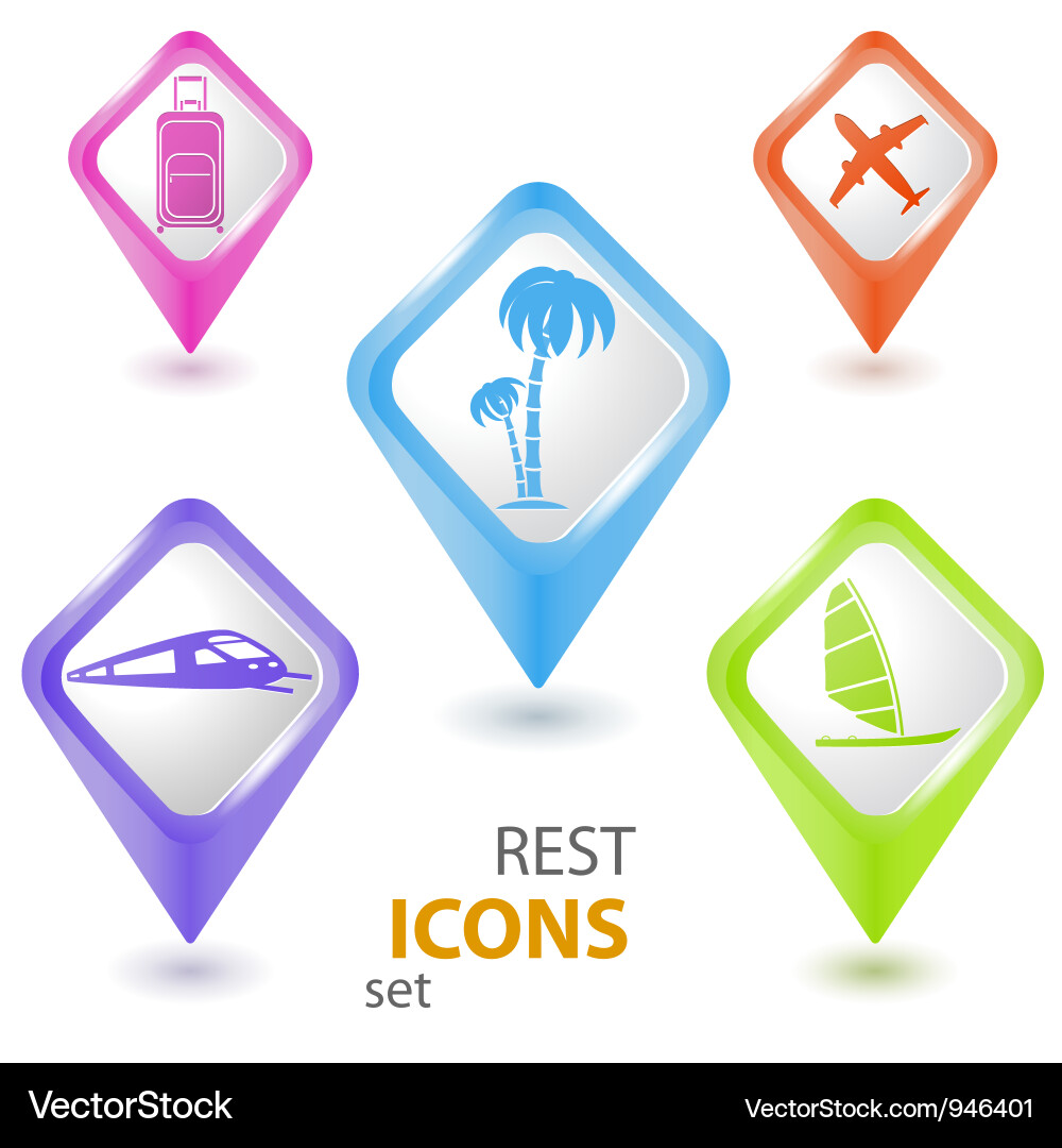 Rest pointer set vector image