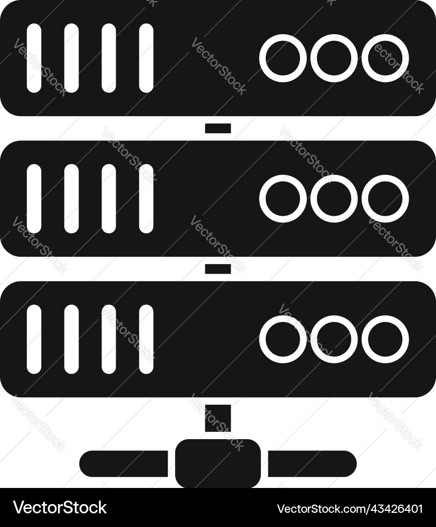 Server chart icon simple crm data Server chart icon simple crm data Vector Image