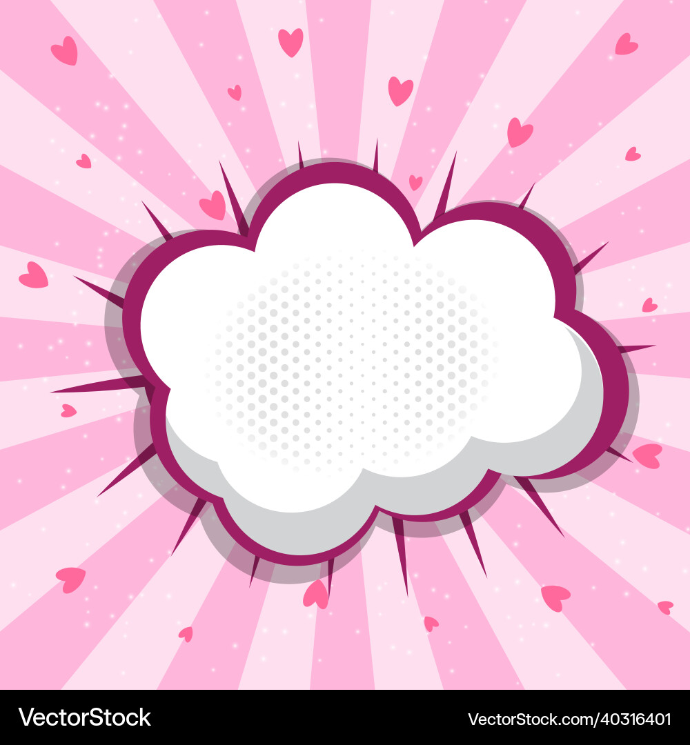 Speech bubble pop art background on dot Speech bubble pop art background on dot vector image