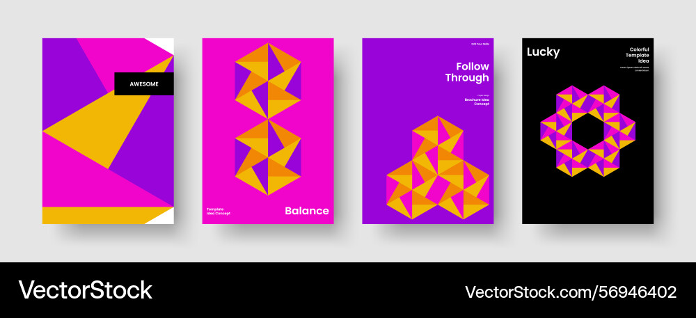 Abstract report design creative background layout vector image