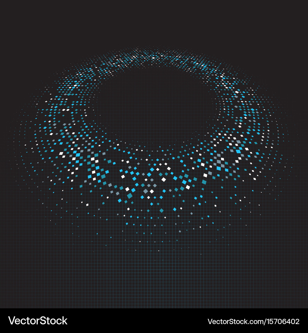Halftone Square Background Vector Image