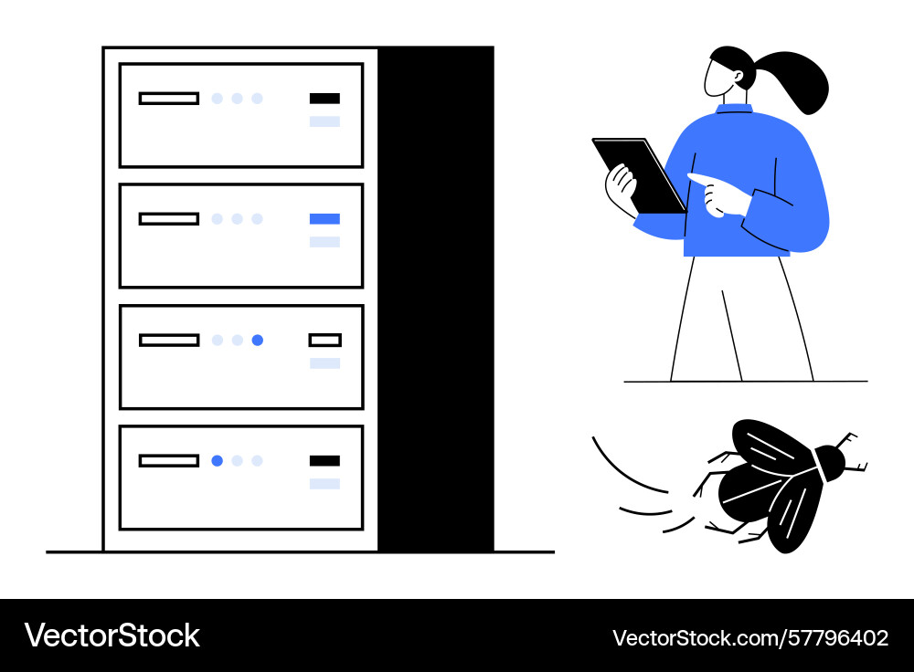 It professional addressing server error debugging It professional addressing server error debugging vector image