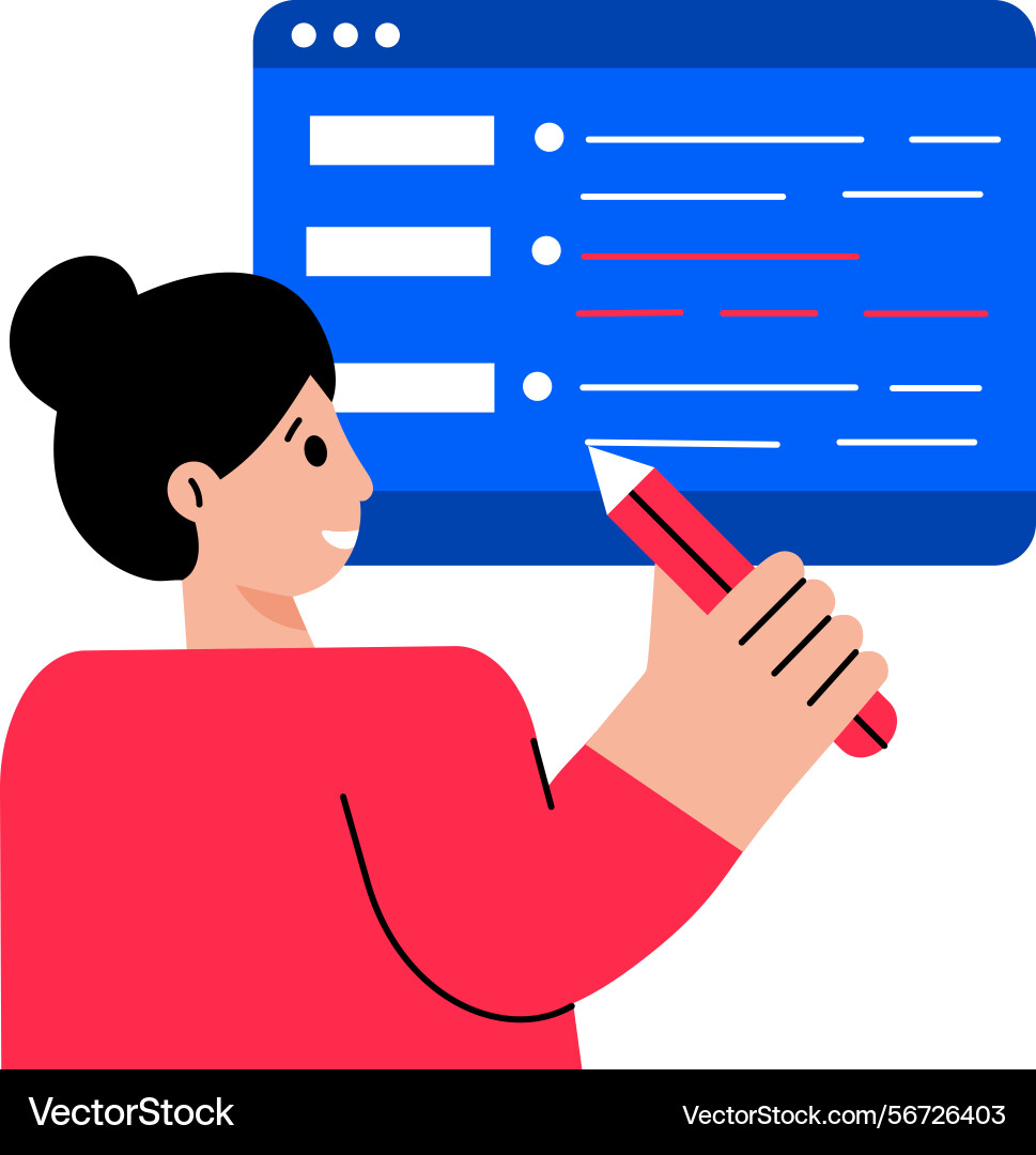 A flat style of web developer vector image