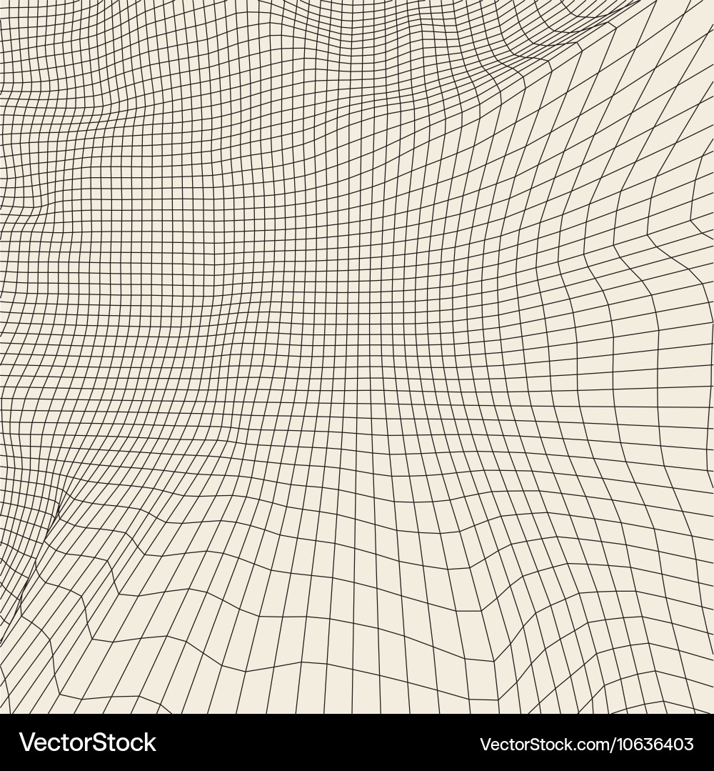 Abstract 3d illuminated distorted mesh sphere vector image