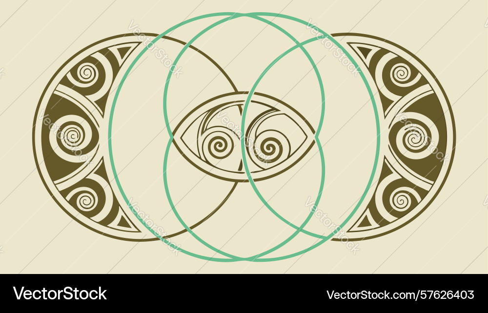Abstract geometric pattern with interlocking vector image