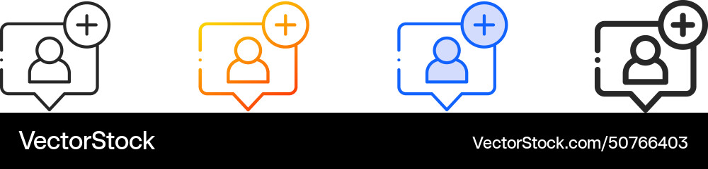 Add user iconthin linear gradient blue stroke Add user iconthin linear gradient blue stroke vector image