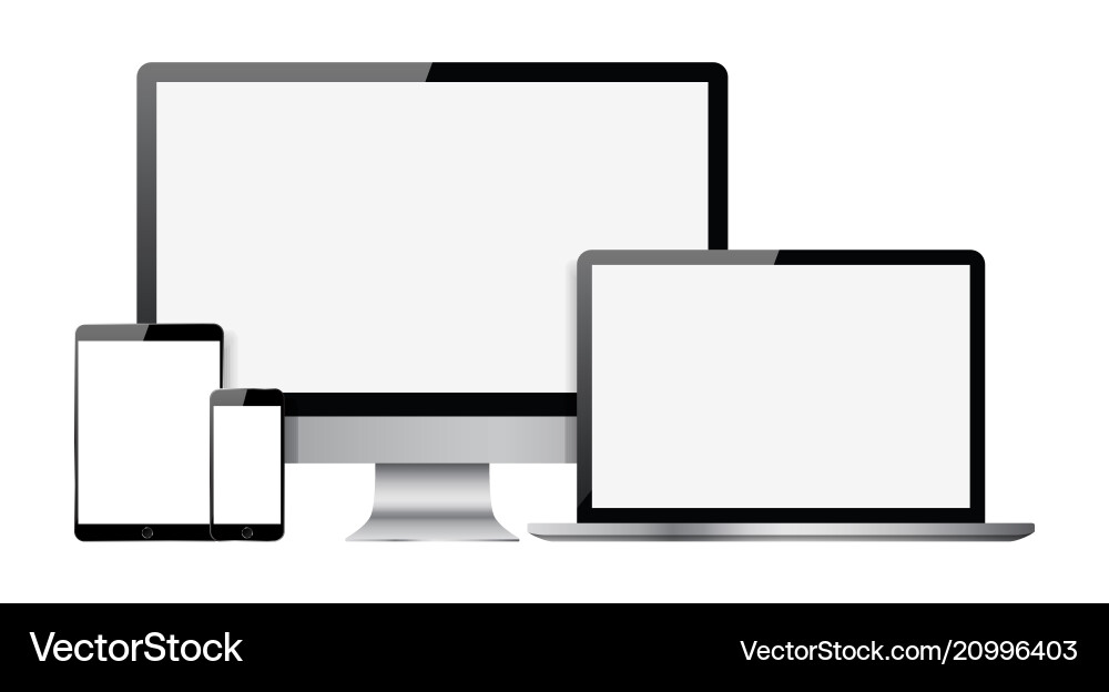 Collection of Blank Screens vector image