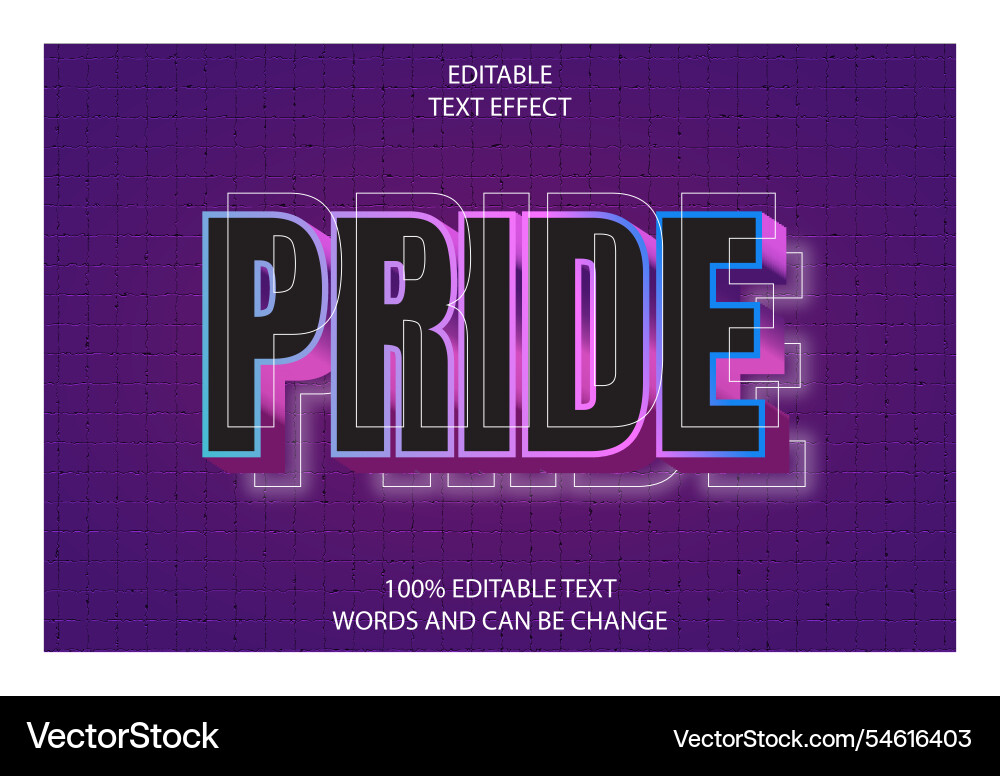 Editable text effect 3d emboss modern style Editable text effect 3d emboss modern style vector image
