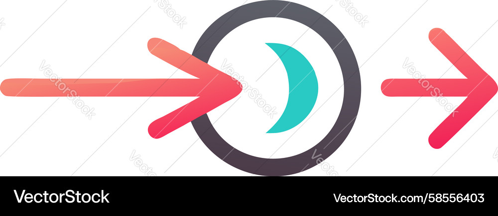 Progress Arrow Target Vector Image