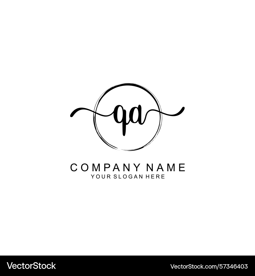 Qa minimalist signature logo design collection Qa minimalist signature logo design collection Vector Image