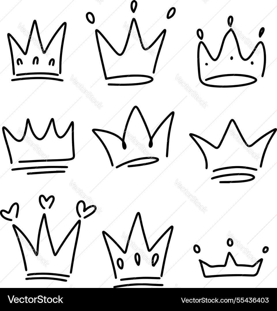 Set of hand drawn hamburger burger doodle Set of hand drawn hamburger burger doodle vector image