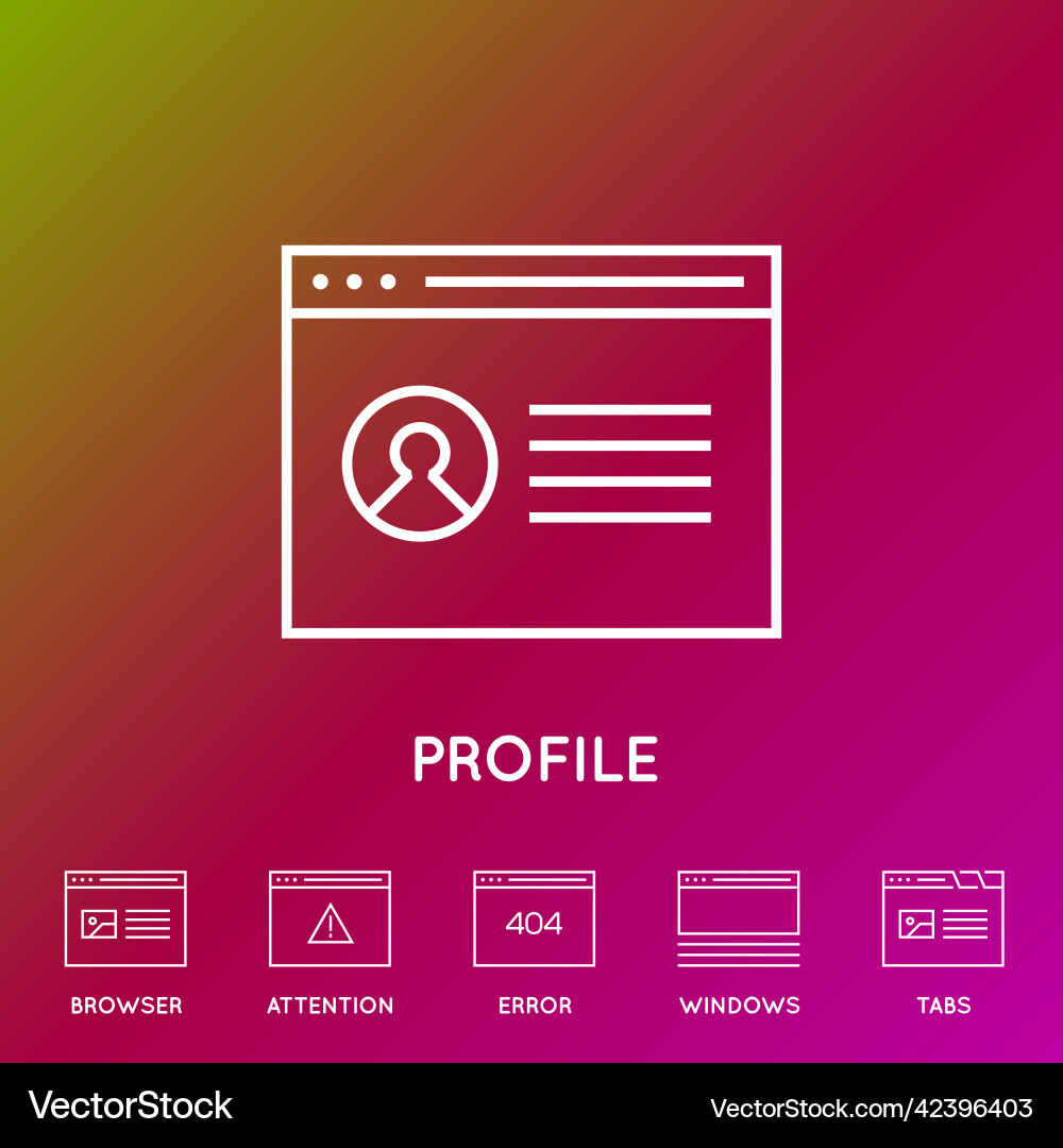 Set of minimal browser developing app and coding Set of minimal browser developing app and coding vector image