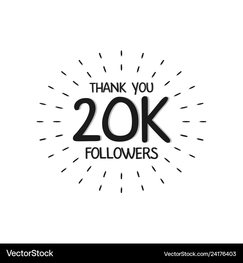 Thank you letters for follower Thank you letters for follower vector image