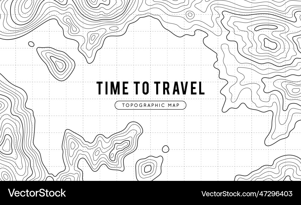 Topographic Line Map Background Vector Image