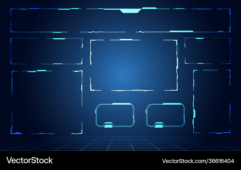Abstract Futuristic HUD Interface vector image