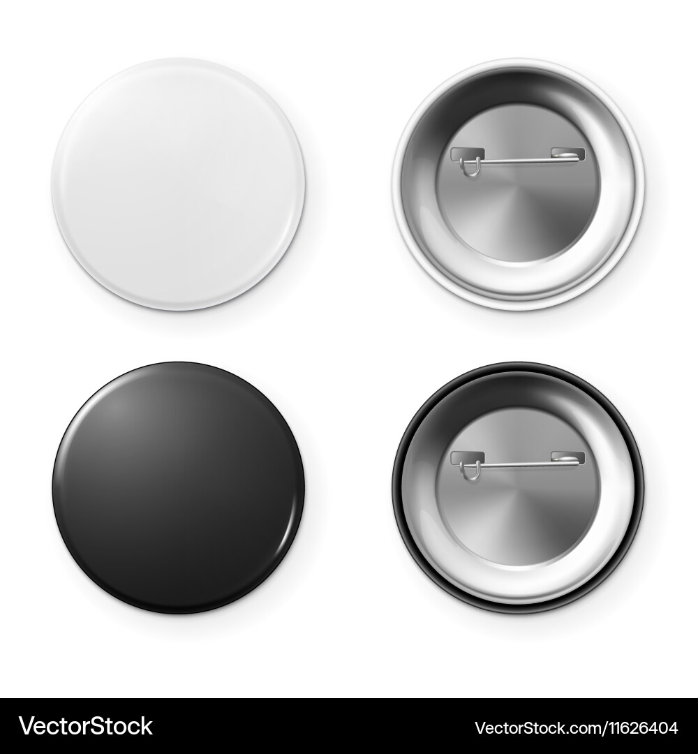 Blank button badge Royalty Free Vector Image - VectorStock