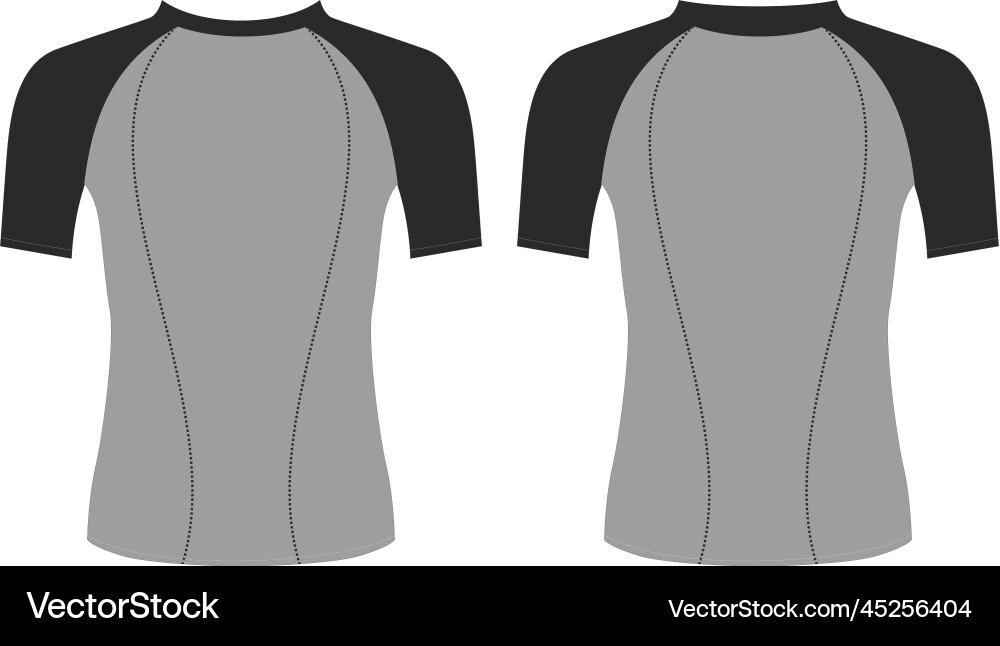 Compression rash guard design template Compression rash guard design template vector image