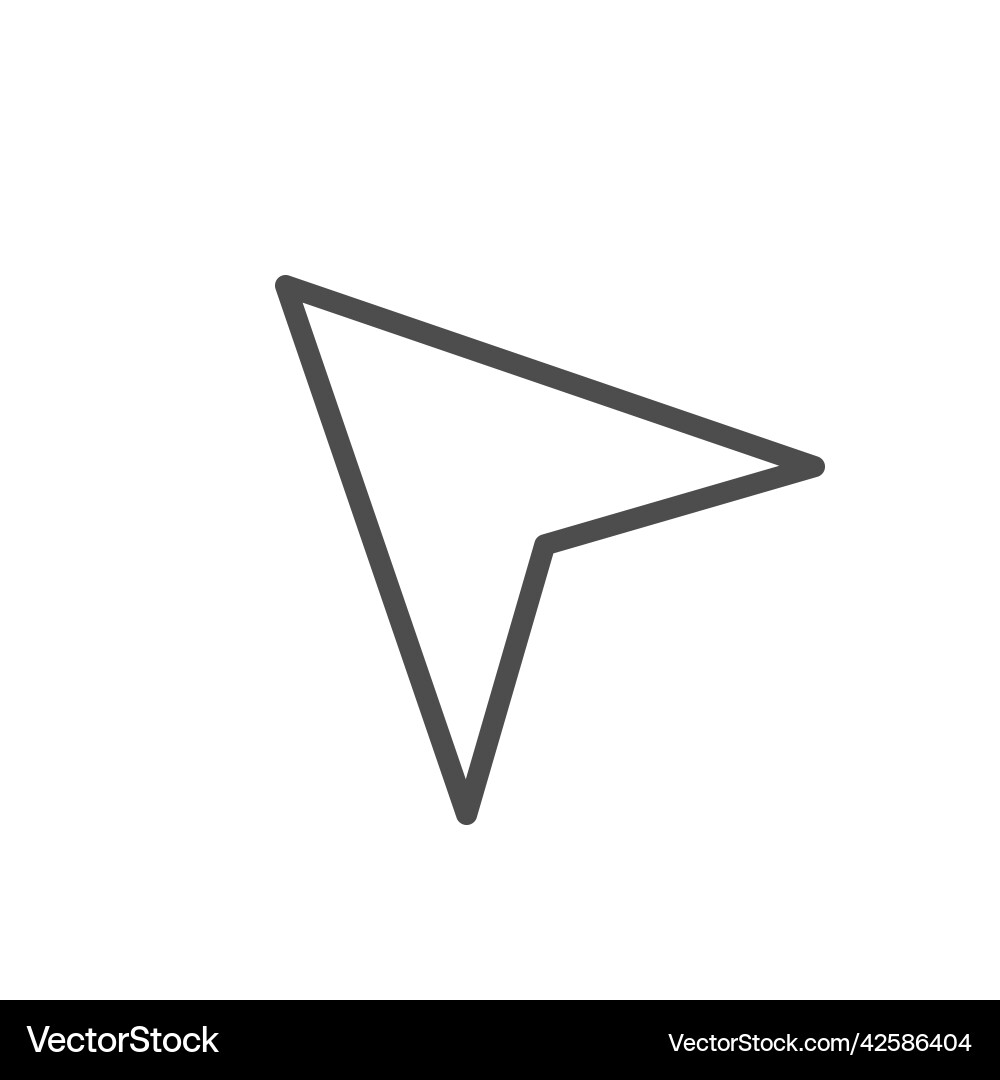 Computer cursor line outline icon Computer cursor line outline icon Vector Image