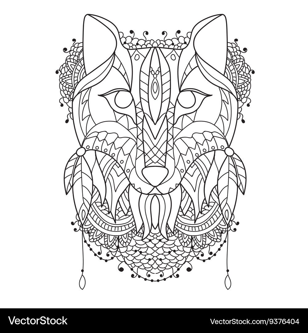 Fox pattern style entangle Vector Image