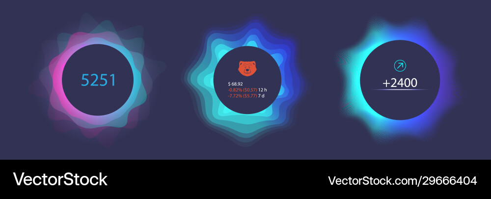 Futuristic Circle Progress Bars Vector Image