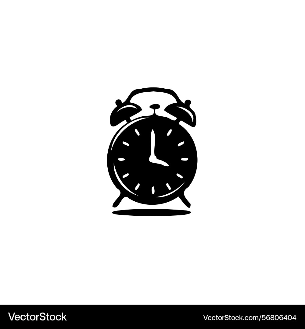 Graphic rendering of a stylized alarm clock Vector Image