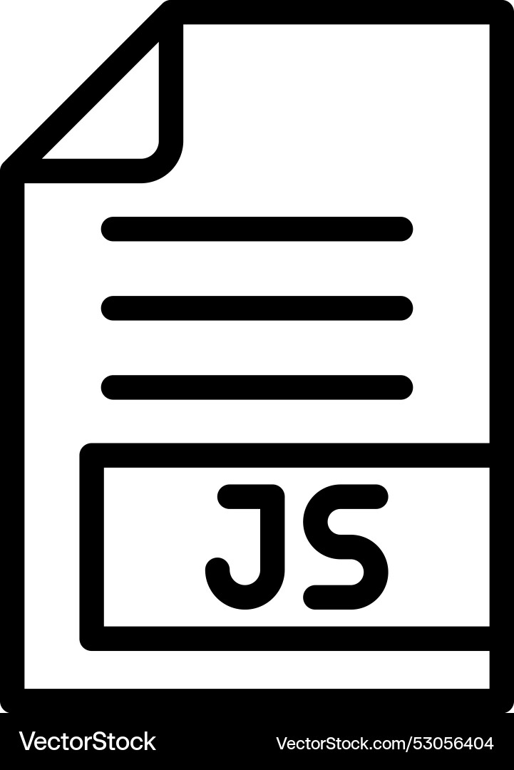 Js icon design vector image
