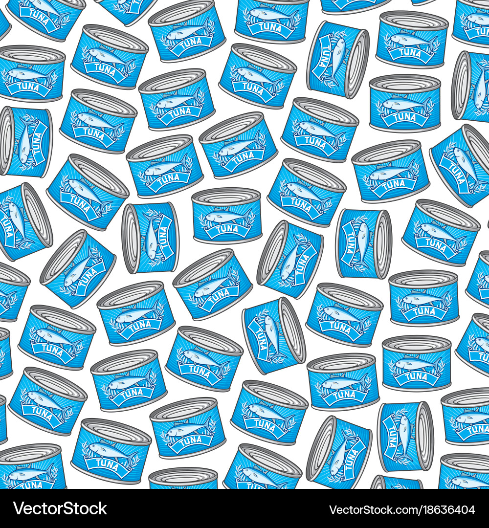 Tuna Can Pattern Background vector image