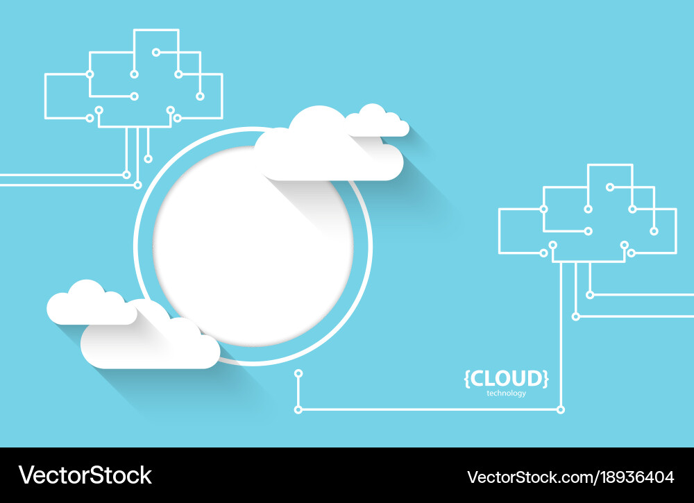 Web cloud technology business abstract background Vector Image